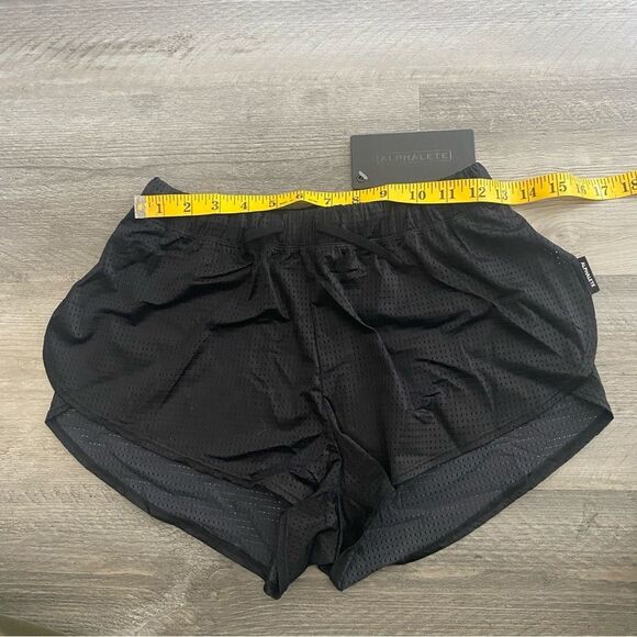 Alphalete Margo Mesh Shorts Black Small NEW Gym Workout - Picture 9 of 13